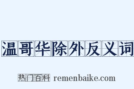 温哥华除外反义词是什么意思的图片